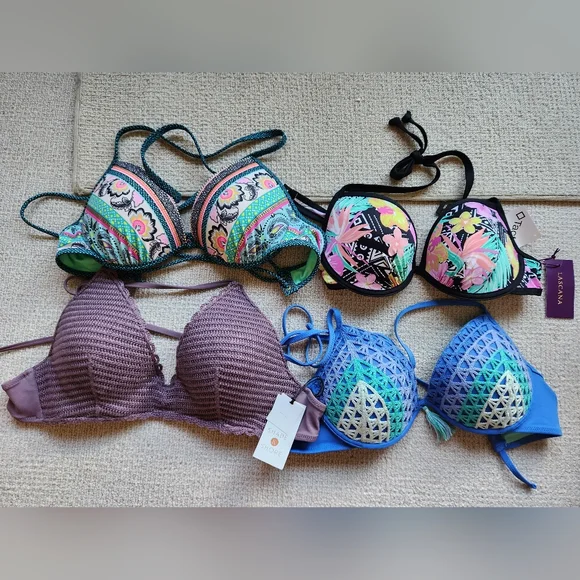 Bundle of 4 Swim Tops- 36B - Picture 1 of 9